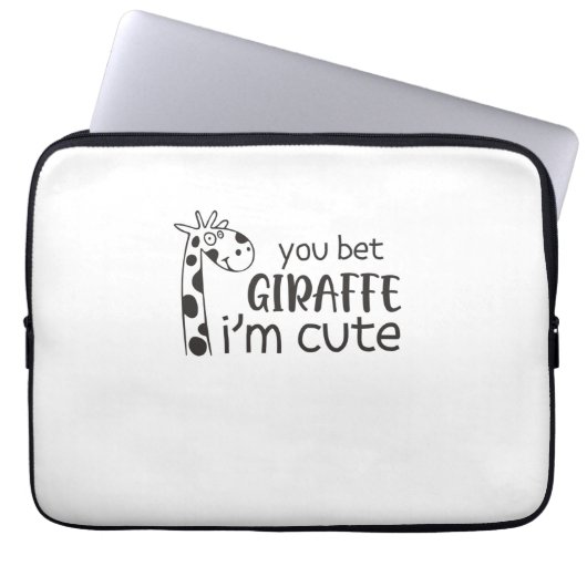 Funny You Wt Giraffe Ich bin Niedlich - Giraffe Lo Laptopschutzhülle (Vorderseite)