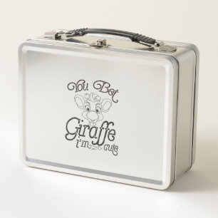 Funny You Wt Giraffe Ich bin Niedlich - Giraffe Lo Metall Brotdose