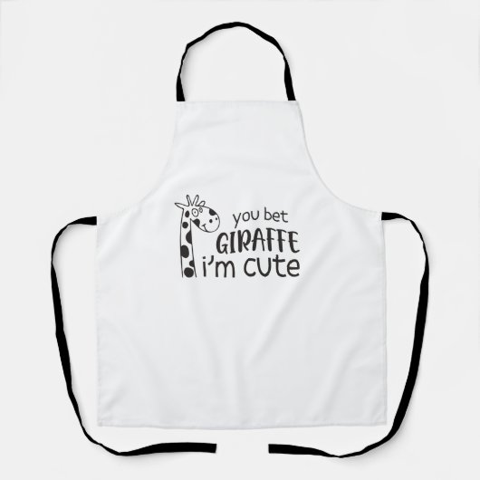 Funny You Wt Giraffe Ich bin Niedlich - Giraffe Lo Schürze (Vorderseite)