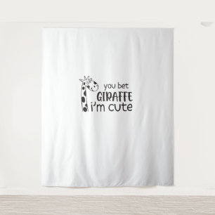 Funny You Wt Giraffe Ich bin Niedlich - Giraffe Lo Wandteppich
