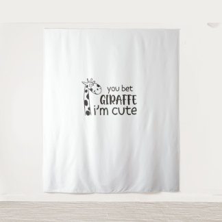 Funny You Wt Giraffe Ich bin Niedlich - Giraffe Lo Wandteppich