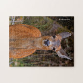Funny Young Blacktail Deer lächelt bei Fotograf Puzzle (Horizontal)
