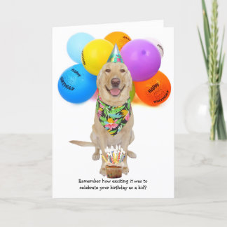 Funny Young Dog/Older Dog Birthday Karte