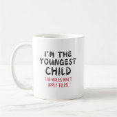 Funny Youngest Child Zitat Kaffeetasse (Links)