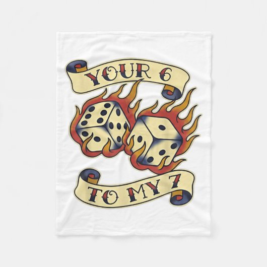 Funny Your 6 In My 7 Meme Valentine’s Day Tattoo S Fleecedecke (Vorderseite)