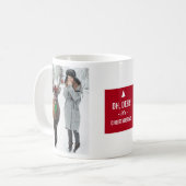 Funny Your Christmas Foto mit einem Hirsch Custom Kaffeetasse (Vorderseite Links)