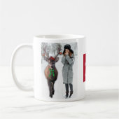 Funny Your Christmas Foto mit einem Hirsch Custom Kaffeetasse (Links)