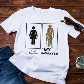 Funny Your Daughter My Daughter Militär Mama Vater T-Shirt