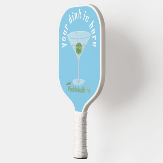 Funny Your Dink is Here Pickle Martini - Blau Pickleball Schläger (Links)
