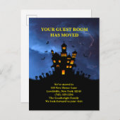 Funny Your Guest Room in Spuk Haus umgezogen Ankündigungspostkarte (Vorne/Hinten)