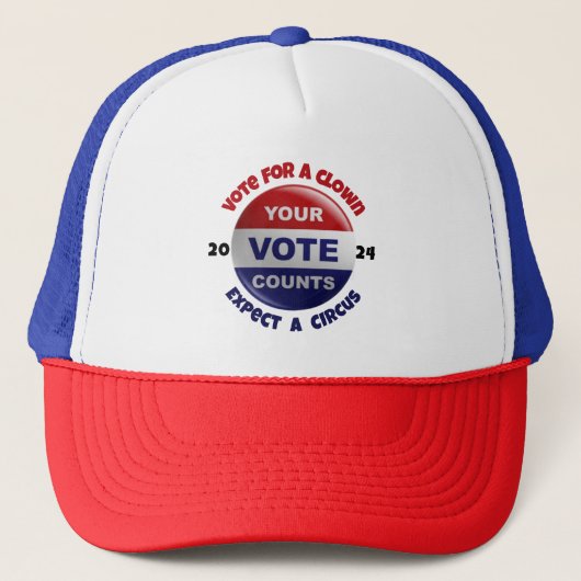 Funny Your Vote zählt Männer Frauen Trucker Hat Truckerkappe (Vorderseite)