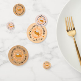 Funny zählt Segnungen nicht Kalorien dankbar Konfetti