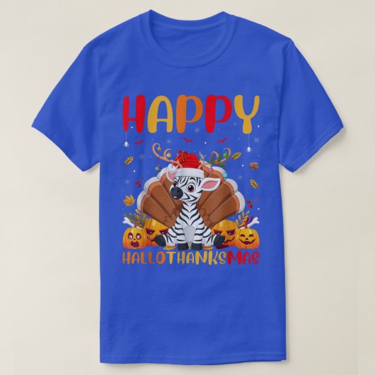 Funny Zebra Animal Lover Happy Zebra HelloDankeMa T-Shirt (Design vorne)