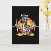 Funny Zebra Art For Men Women Kids Zebra Animal Pr Karte (Gelbe Blume)