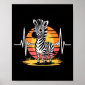 Funny Zebra Art For Men Women Kids Zebra Animal Pr Poster (Vorne)