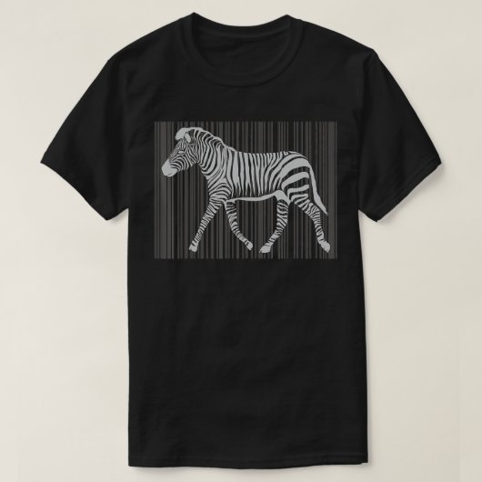 Funny Zebra Barcode Africa Safari Zebra T-Shirt (Design vorne)