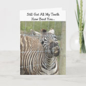 Funny Zebra Birthday Karte (Vorderseite)