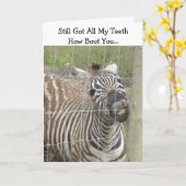 Funny Zebra Birthday Karte (Gelbe Blume)