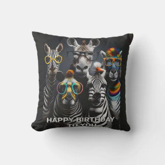 Funny Zebra Birthday T - Shirt - Happy Birthday T- Kissen