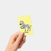 Funny Zebra Cartoon Illustration Ausweis (Handheld)