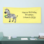 Funny Zebra Cartoon Illustration Banner (Messe)