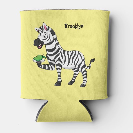 Funny Zebra Cartoon Illustration Dosenkühler (Vorderseite)