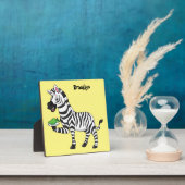 Funny Zebra Cartoon Illustration Fotoplatte (InSitu)