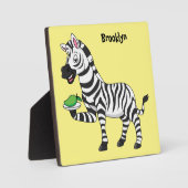 Funny Zebra Cartoon Illustration Fotoplatte (Vorderseite)
