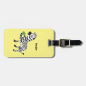 Funny Zebra Cartoon Illustration Gepäckanhänger (Vorderseite horizontal)