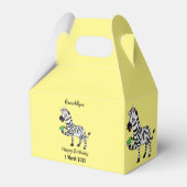 Funny Zebra Cartoon Illustration Geschenkschachtel (Rückseite)