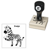 Funny Zebra Cartoon Illustration Gummistempel (Stempel)
