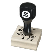 Funny Zebra Cartoon Illustration Gummistempel (Stempel)