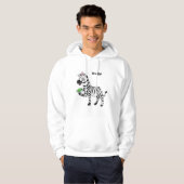 Funny Zebra Cartoon Illustration Hoodie (Vorne ganz)