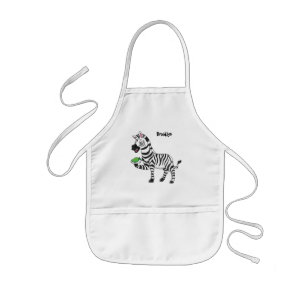 Funny Zebra Cartoon Illustration Kinderschürze