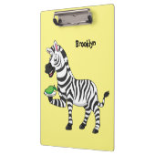 Funny zebra cartoon illustration klemmbrett (Links)