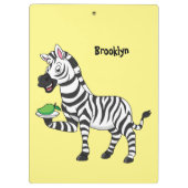 Funny zebra cartoon illustration klemmbrett (Rückseite)