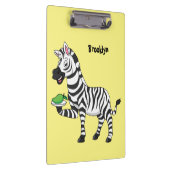 Funny zebra cartoon illustration klemmbrett (Rechts)