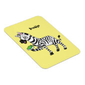 Funny Zebra Cartoon Illustration Magnet (Rechte Seite)