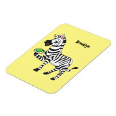 Funny Zebra Cartoon Illustration Magnet (Linke Seite)