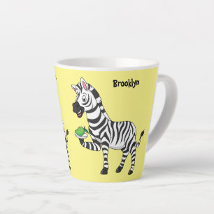 Funny Zebra Cartoon Illustration Milchtasse