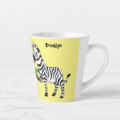 Funny Zebra Cartoon Illustration Milchtasse (Rechts)