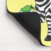 Funny Zebra Cartoon Illustration Mousepad (Ecke)