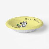 Funny Zebra Cartoon Illustration Pappteller (Gewinkelt)