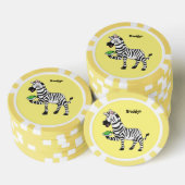Funny Zebra Cartoon Illustration Pokerchips (Stapel)
