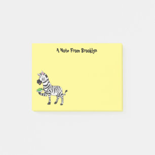 Funny Zebra Cartoon Illustration Post-it Klebezettel