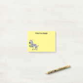 Funny Zebra Cartoon Illustration Post-it Klebezettel (Auf Schreibtisch)