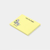 Funny Zebra Cartoon Illustration Post-it Klebezettel (angewinkelt)