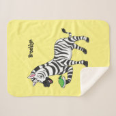 Funny Zebra Cartoon Illustration Sherpadecke (Vorderseite (Horizontal))