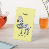 Funny Zebra Cartoon Illustration Sockelschild (In SItu)