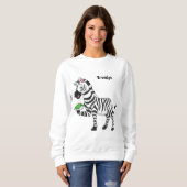 Funny Zebra Cartoon Illustration Sweatshirt (Vorne ganz)